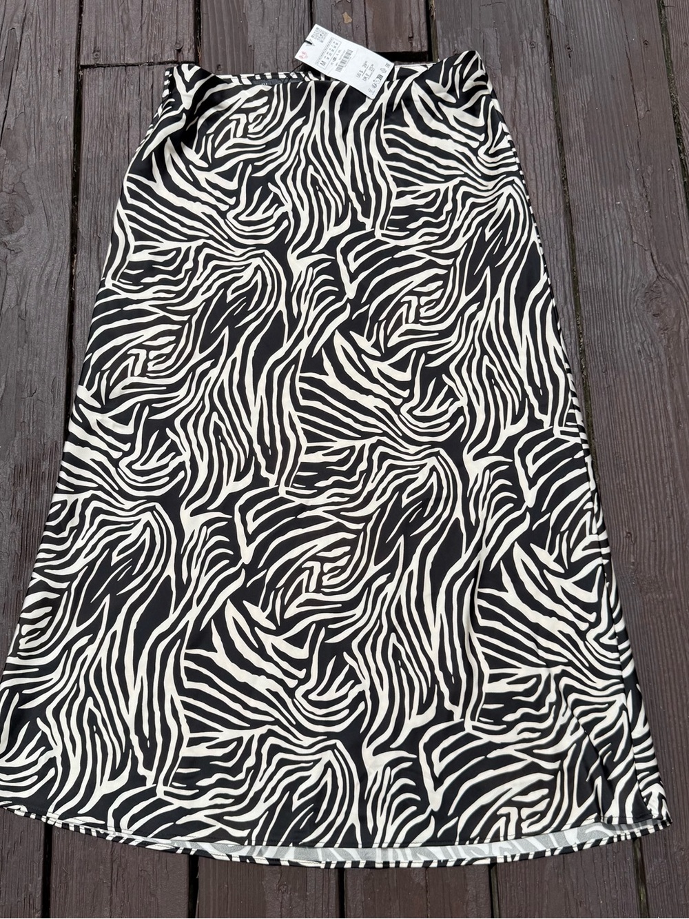 Zara Satin Midi Skirt